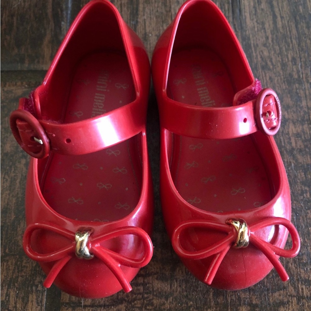 Mini Melissa Red Shoes with Bow